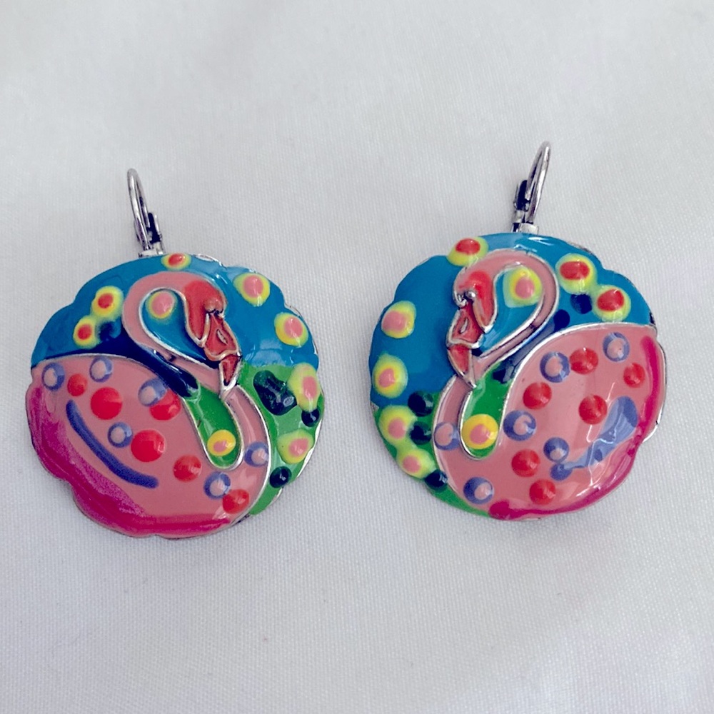 Flamingo earrings